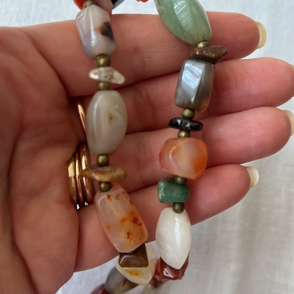 Agate gemstone necklace - Picture 7 of 8